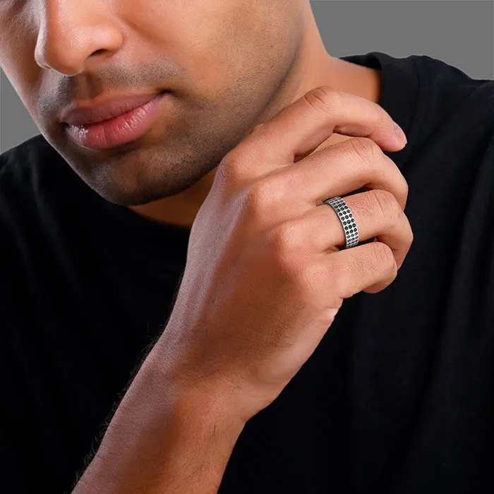 Oxidised Silver Lucifer Ring For Him Giva