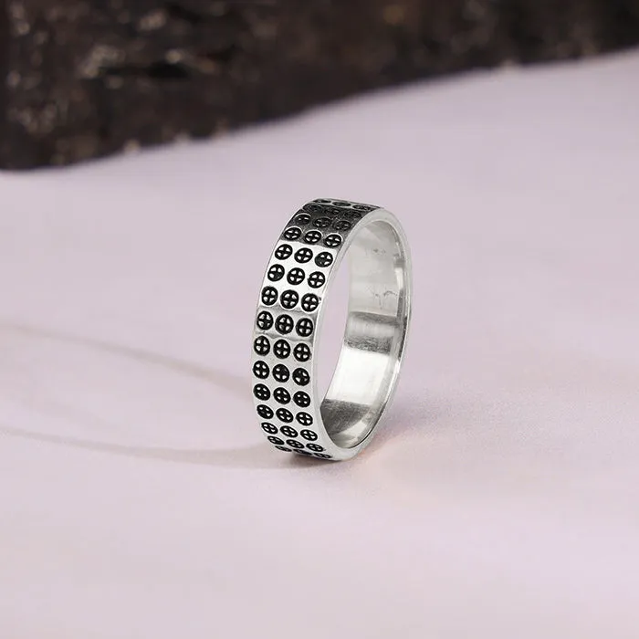 Oxidised Silver Lucifer Ring For Him Giva
