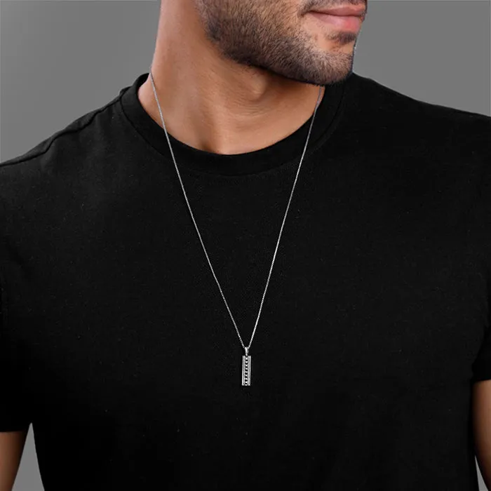 Oxidised Silver Resourceful Pendant With Box Chain For Him Giva