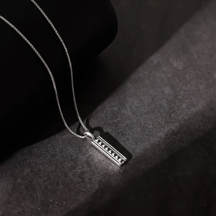 Oxidised Silver Resourceful Pendant With Box Chain For Him Giva