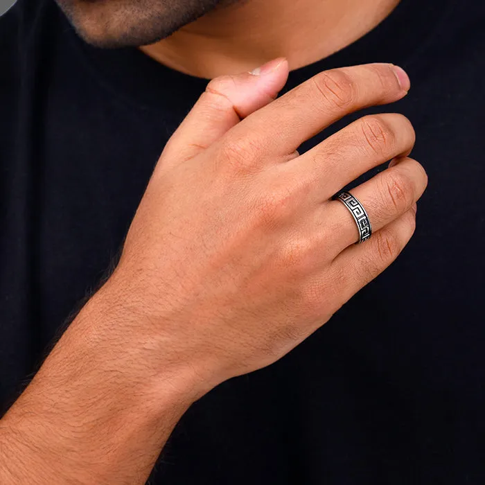 Oxidised Silver Ultimate Drip Ring For Him Giva