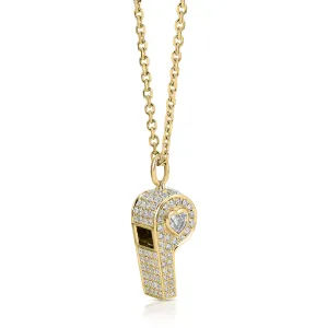 PAVE DIAMOND BABY WHISTLE WITH HEART DIAMOND Anita Ko