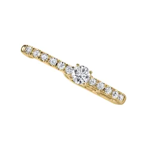 PAVE LOBE HUGGIE WITH ROUND DIAMOND CENTER Anita Ko