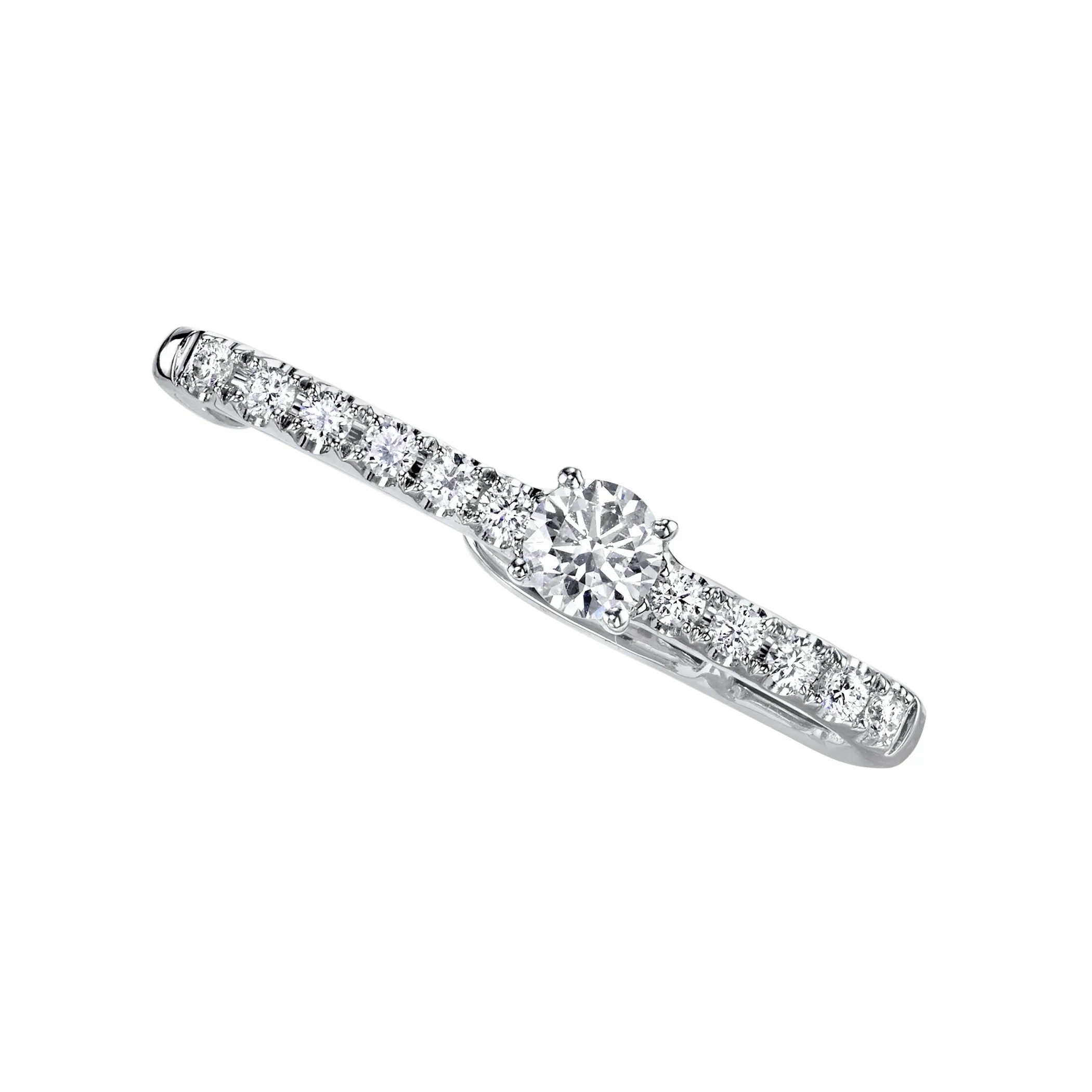 PAVE LOBE HUGGIE WITH ROUND DIAMOND CENTER Anita Ko