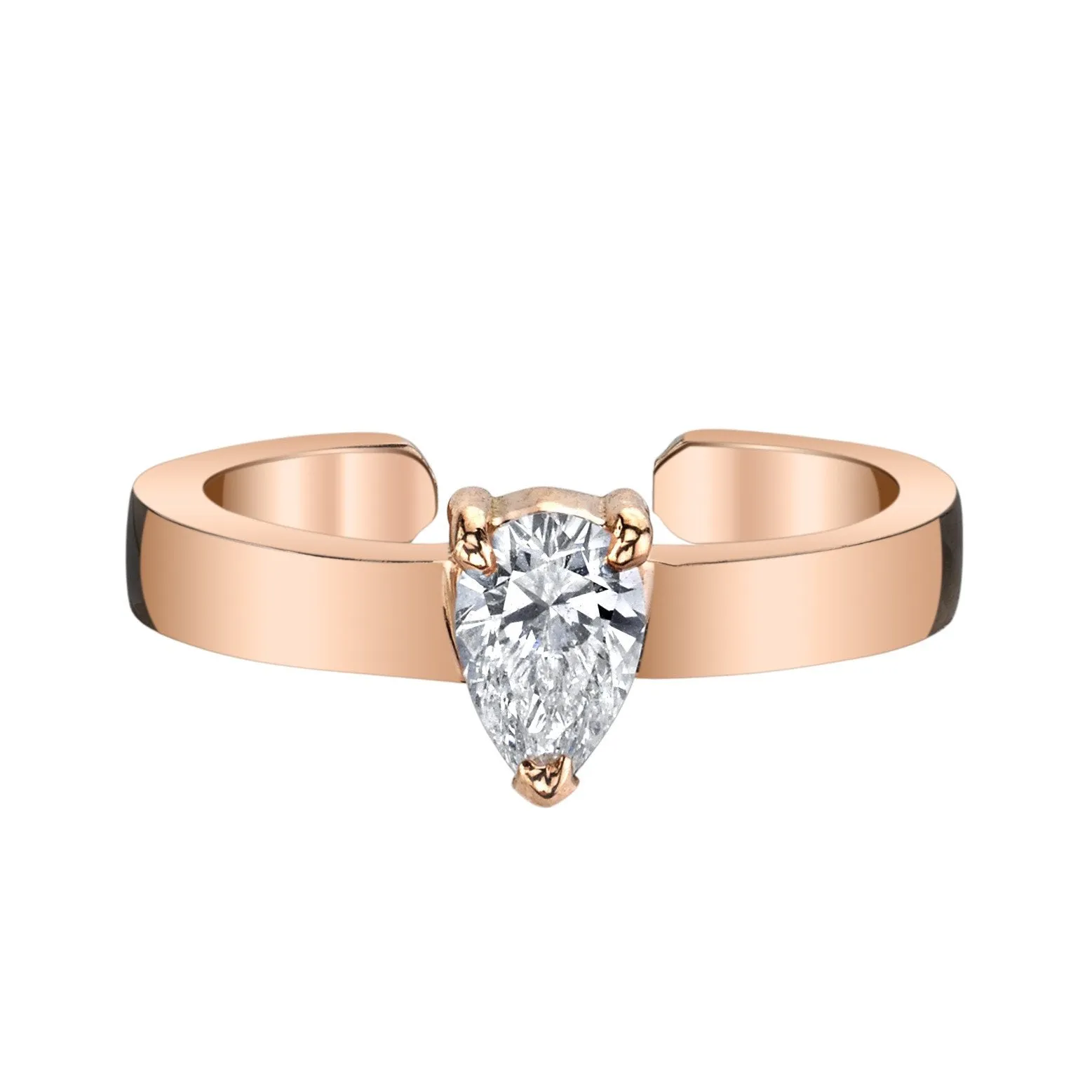 PEAR DIAMOND EAR CUFF Anita Ko