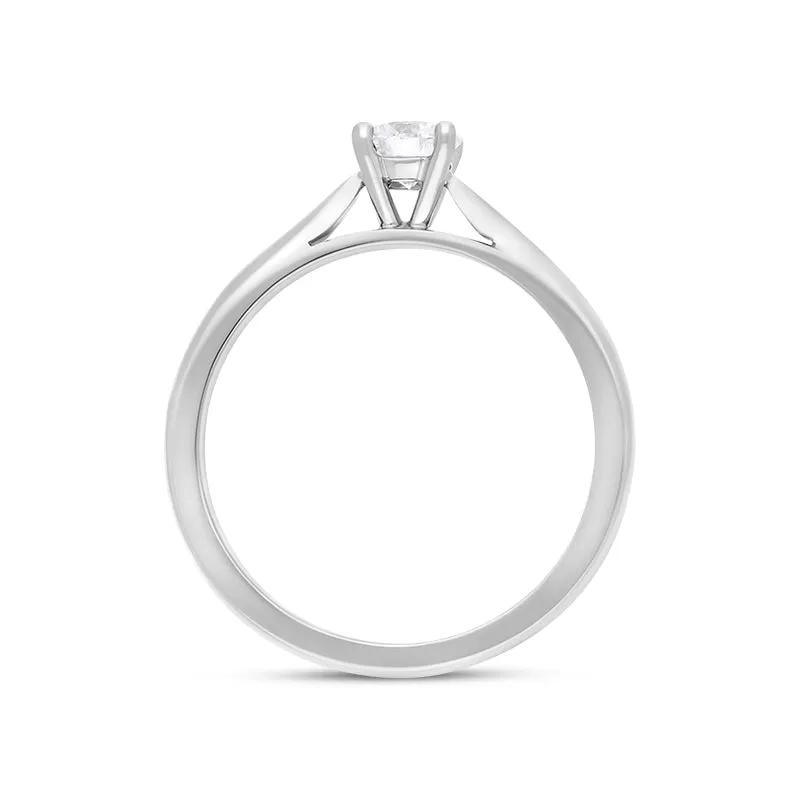 Platinum 0.40ct Diamond Solitaire Ring