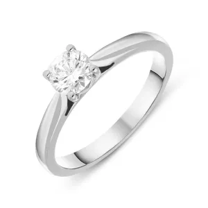 Platinum 0.50ct Diamond Brilliant Cut Solitaire Ring