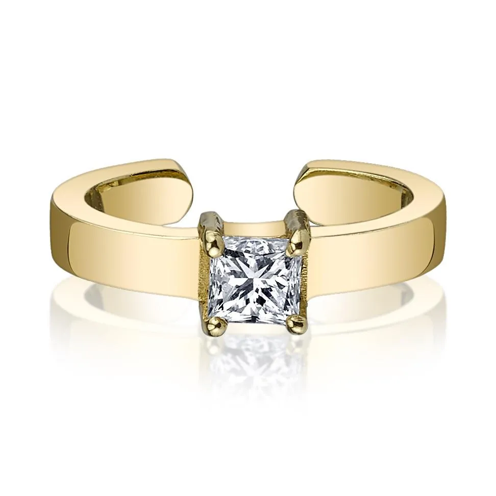 PRINCESS CUT DIAMOND EAR CUFF Anita Ko