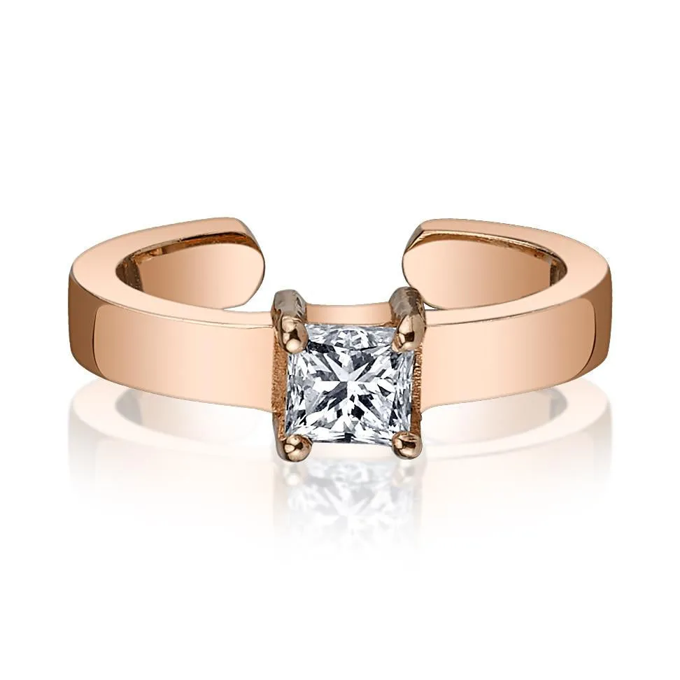 PRINCESS CUT DIAMOND EAR CUFF Anita Ko