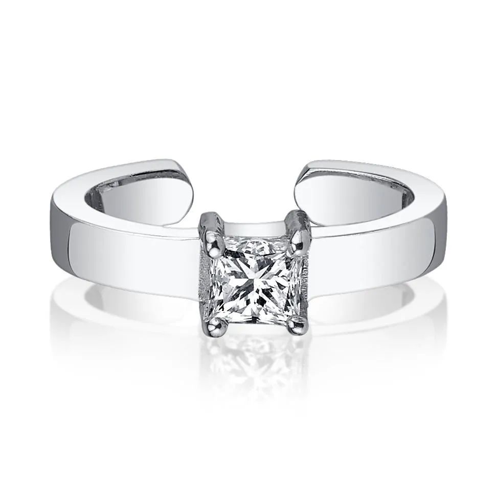 PRINCESS CUT DIAMOND EAR CUFF Anita Ko