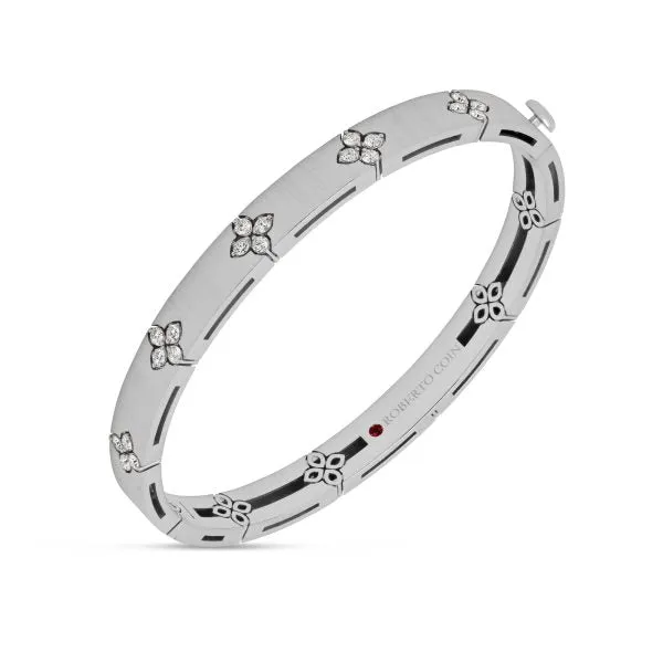 Roberto Coin Love in Verona 18ct White Gold 0.46ct Diamond Bangle