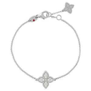 Roberto Coin Princess Flower 18ct White Gold Diamond Bracelet 