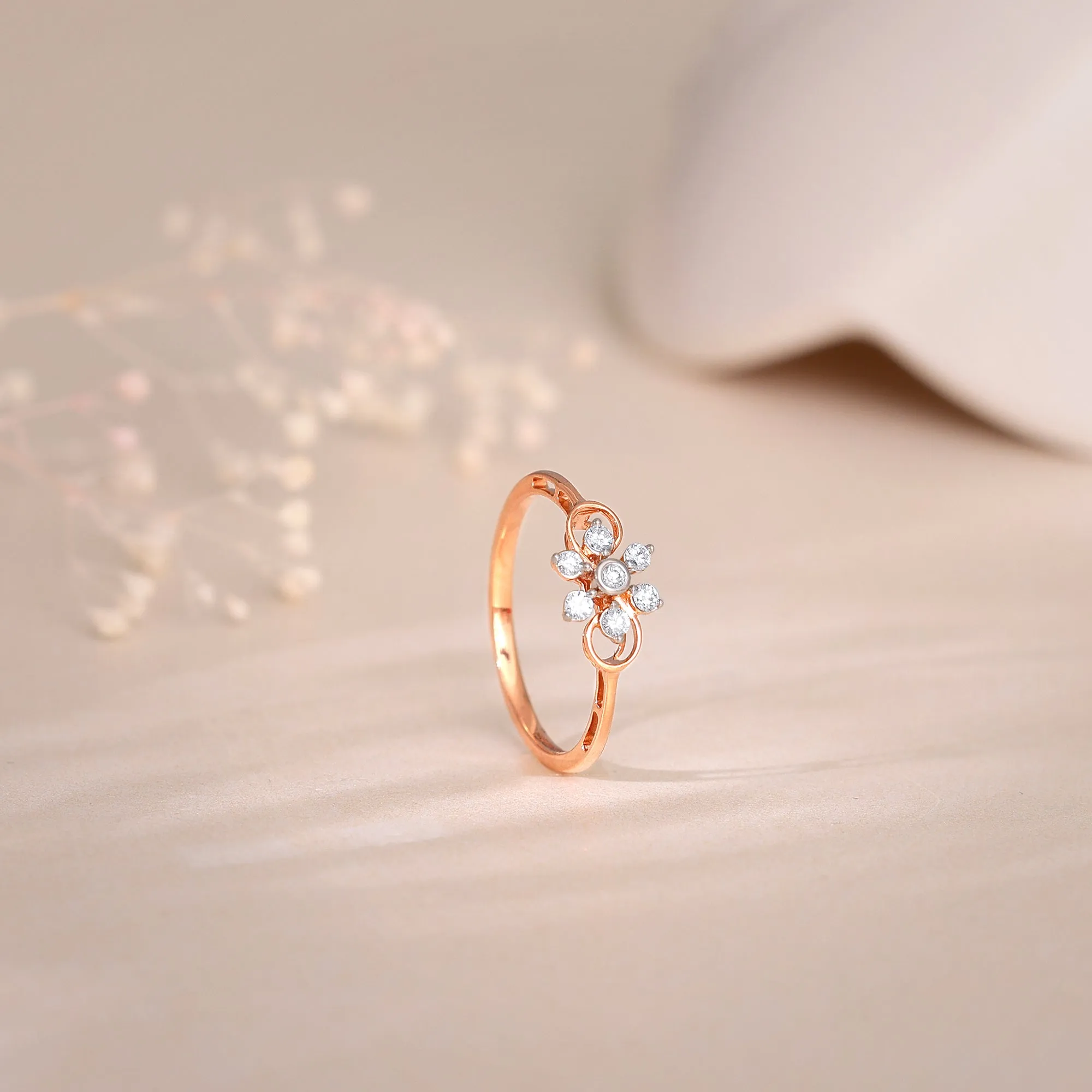 Rose Gold Aconite Diamond Ring Giva