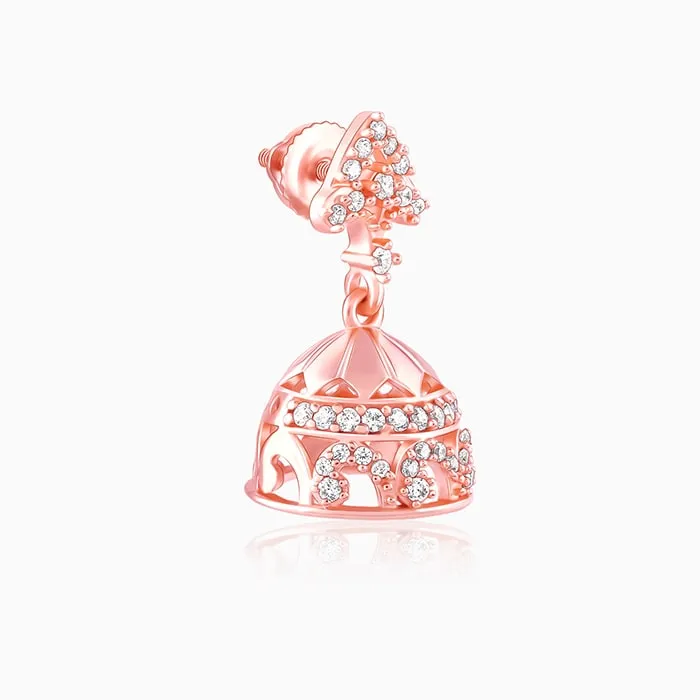 Rose Gold Agra Jhumki Earrings Giva