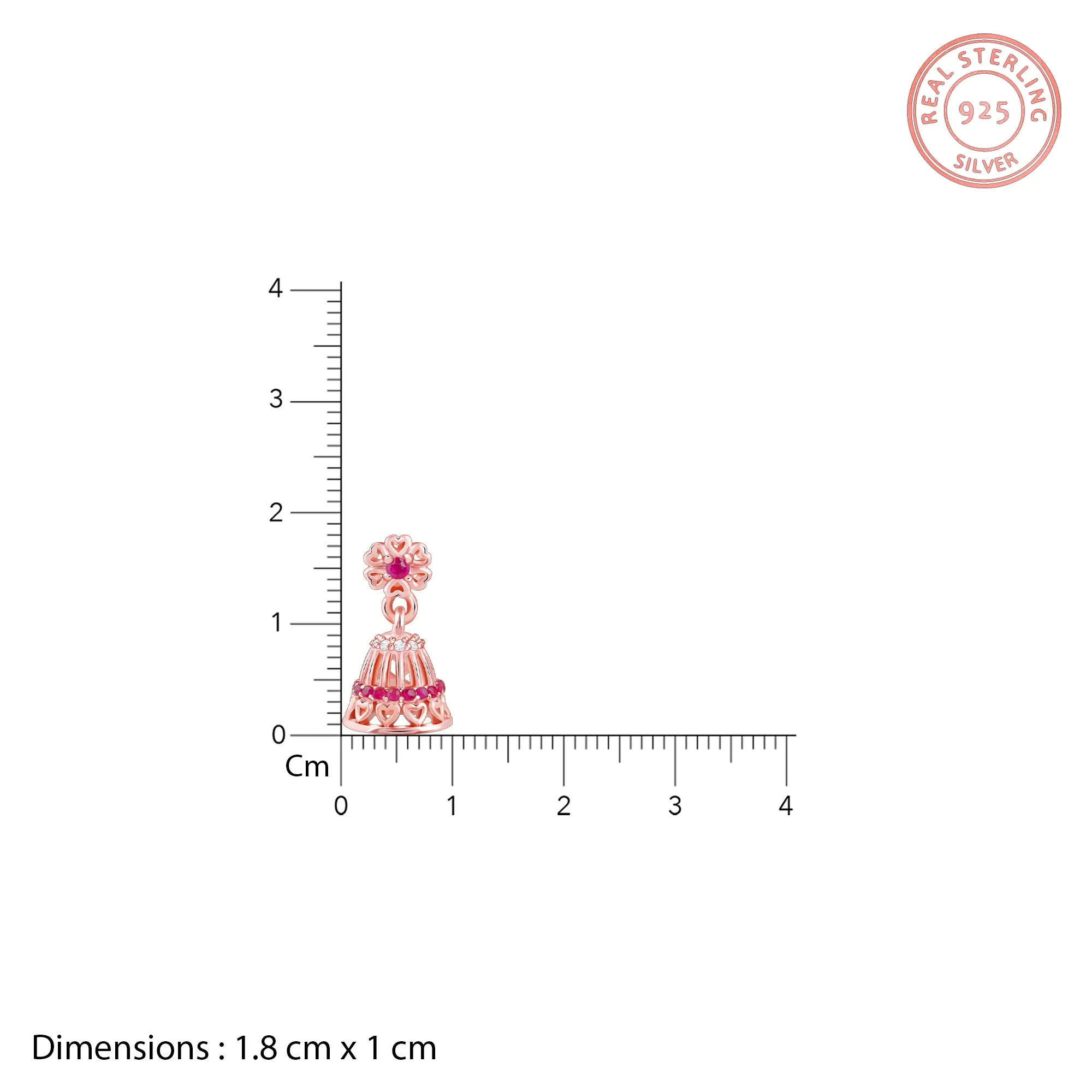 Rose Gold Ahilya Jhumki Giva