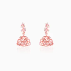 Rose Gold Ajmer Jhumki Earrings Giva