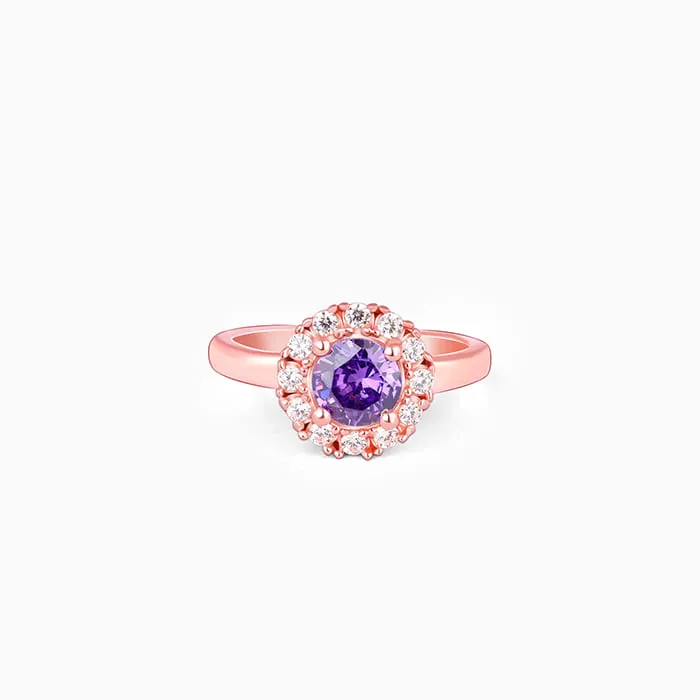 Rose Gold Amethyst Radiance Ring Giva