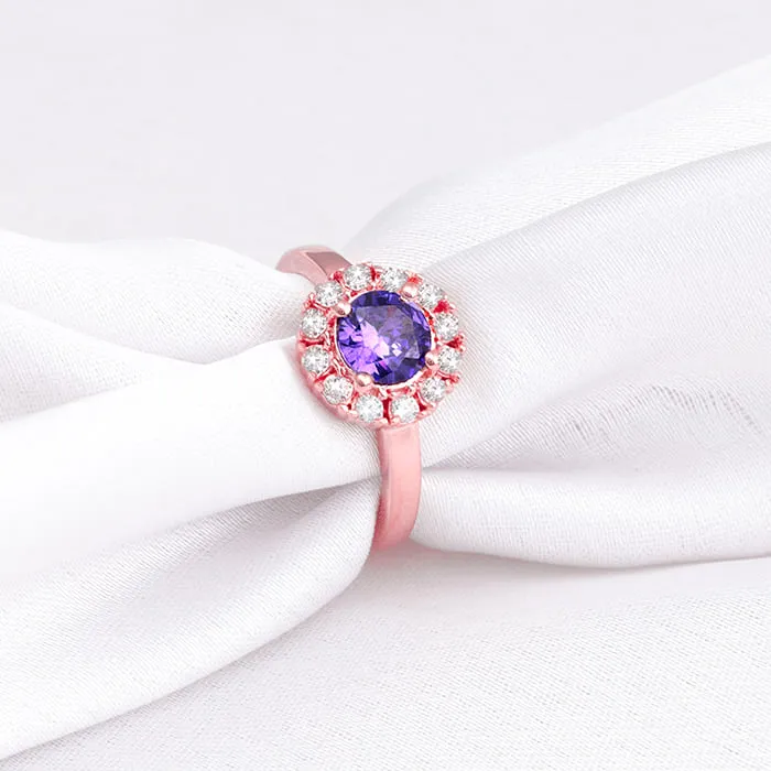 Rose Gold Amethyst Radiance Ring Giva