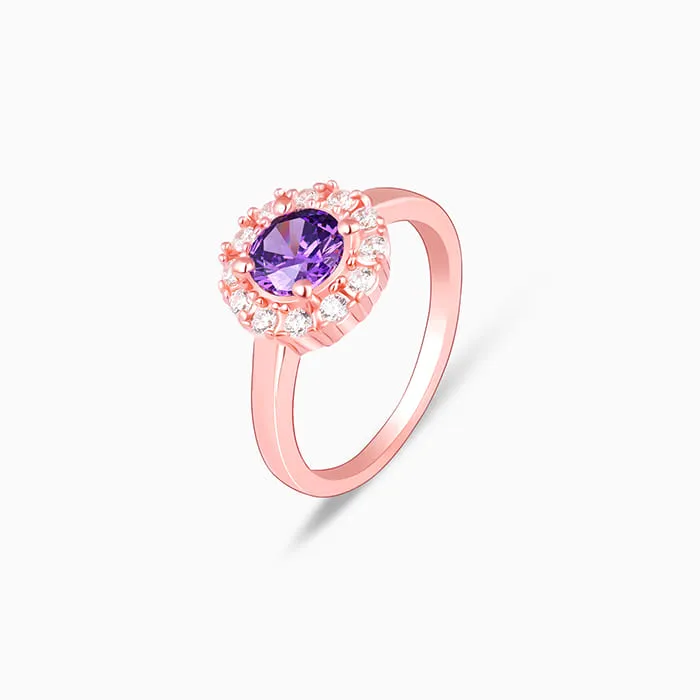 Rose Gold Amethyst Radiance Ring Giva