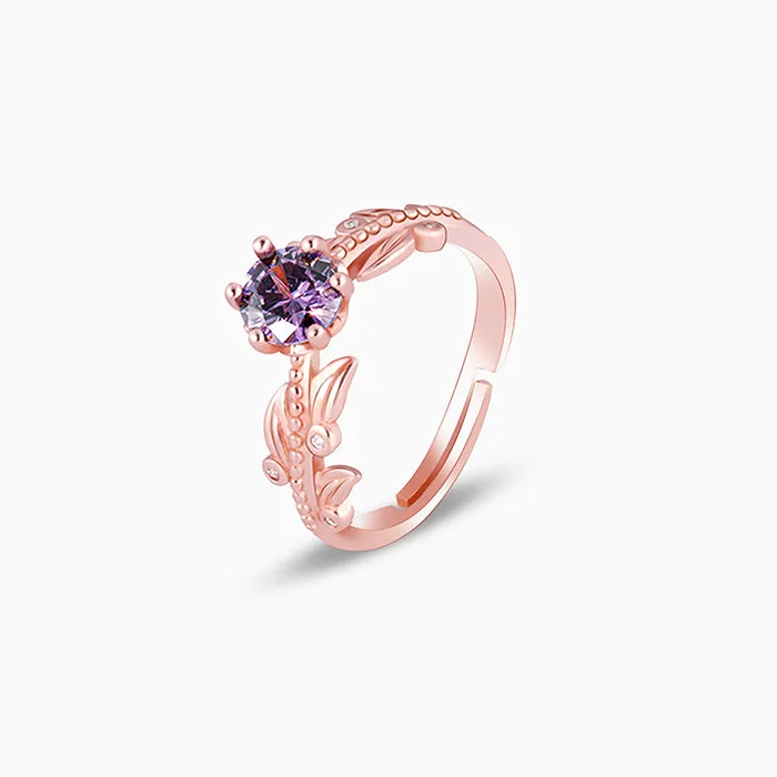 Rose Gold Amethyst Ring Giva
