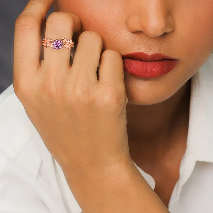 Rose Gold Amethyst Ring Giva