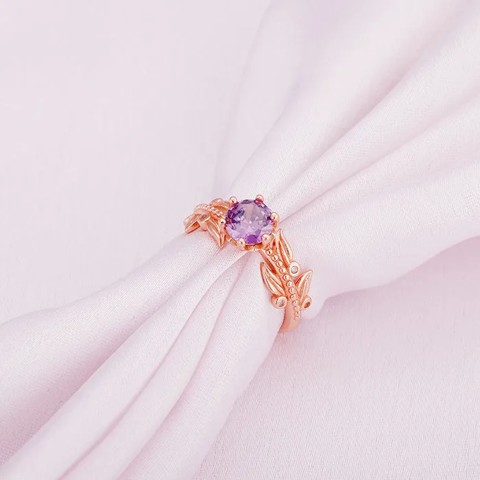 Rose Gold Amethyst Ring Giva