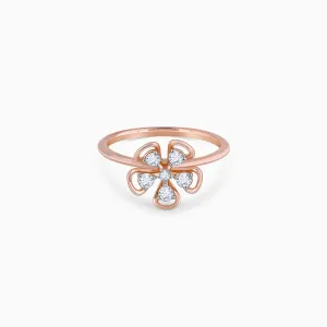 Rose Gold & Diamond Cute Bloom Ring Giva