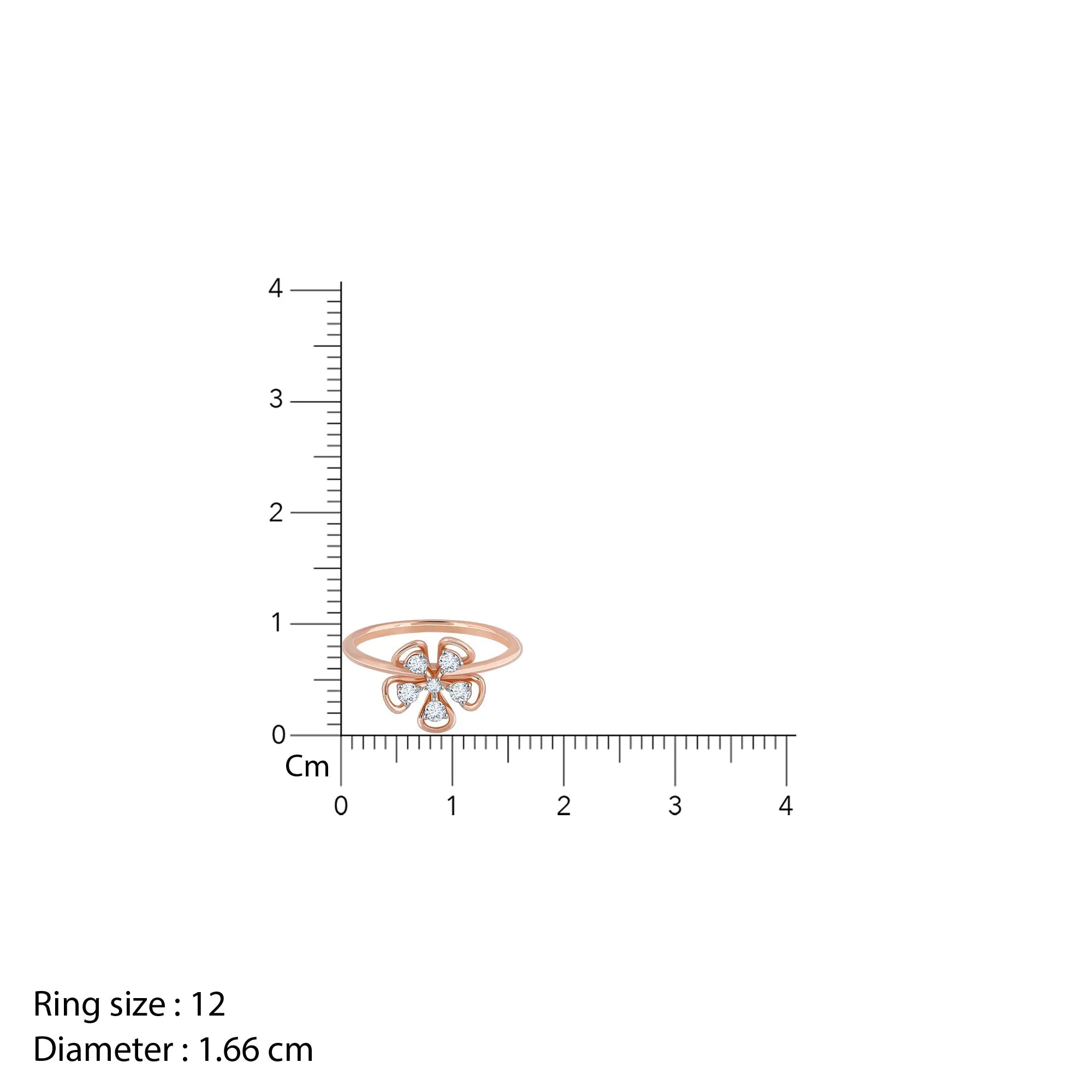 Rose Gold & Diamond Cute Bloom Ring Giva