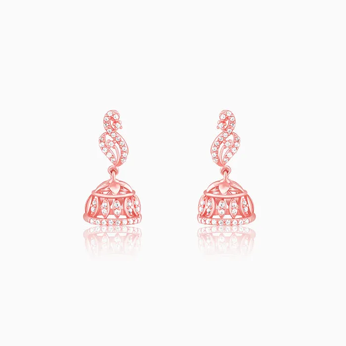 Rose Gold Amroha Jhumki Earrings Giva