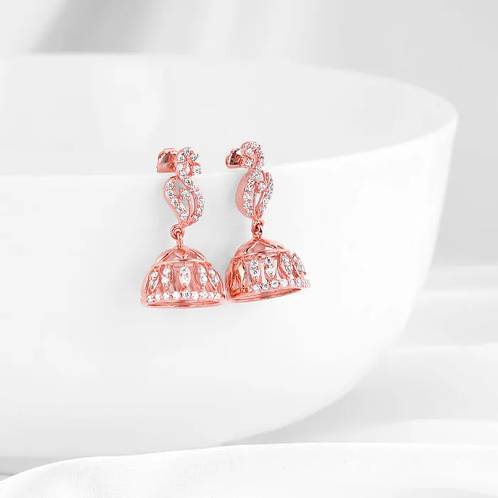 Rose Gold Amroha Jhumki Earrings Giva