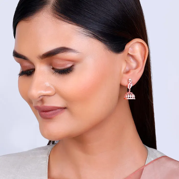 Rose Gold Amroha Jhumki Earrings Giva