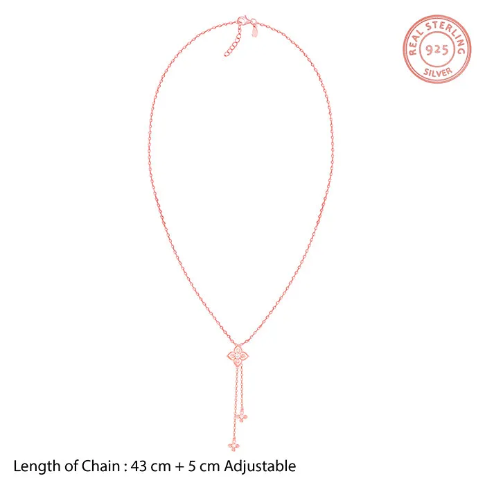 Rose Gold Artsy Floral Necklace Giva