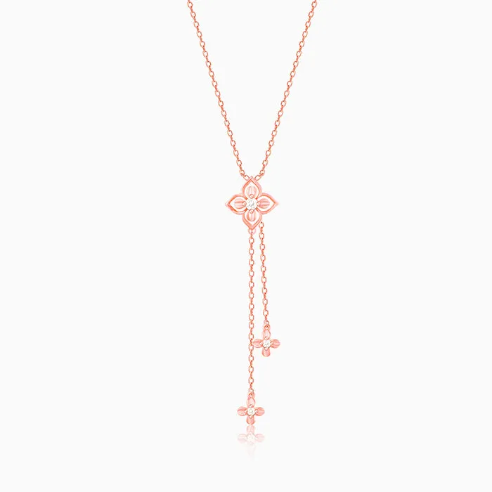Rose Gold Artsy Floral Necklace Giva