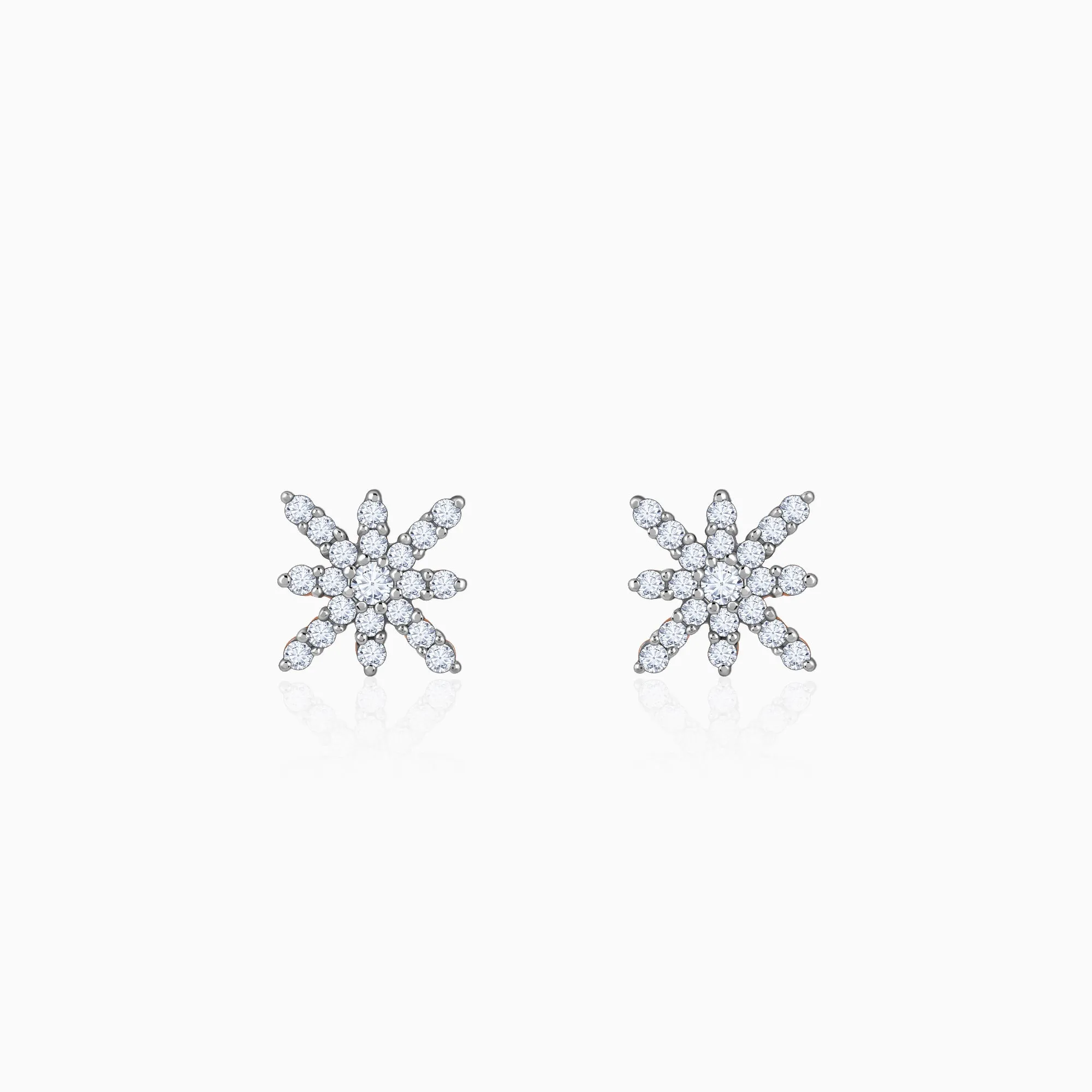 Rose Gold Beautiful Jasmine Diamond Earrings Giva