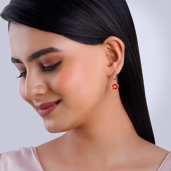 Rose Gold Bell Mallow Hoop Earring Giva