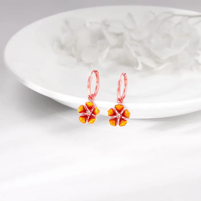Rose Gold Bell Mallow Hoop Earring Giva