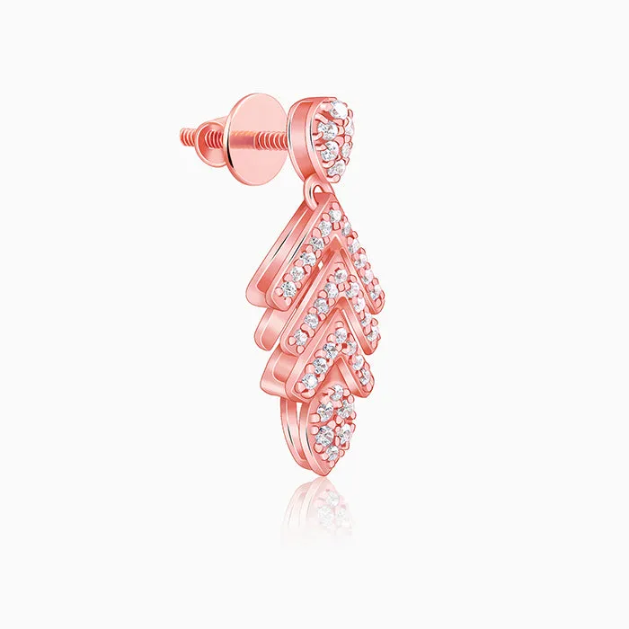 Rose Gold Belle Leaf Earrings Giva