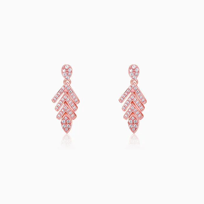 Rose Gold Belle Leaf Earrings Giva
