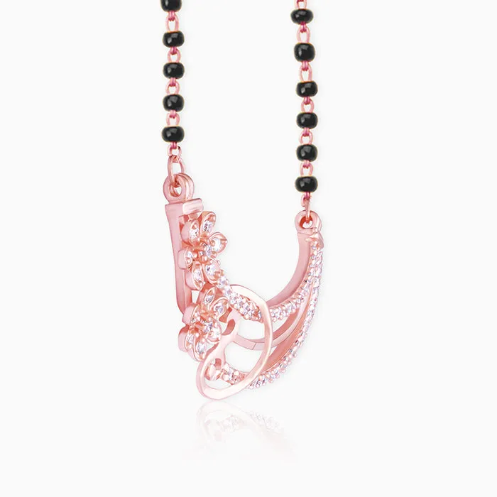 Rose Gold Binding Love Mangalsutra Giva
