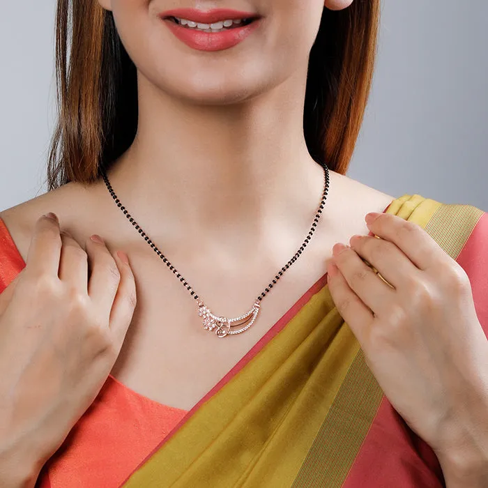 Rose Gold Binding Love Mangalsutra Giva