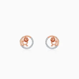 Rose Gold Blissful Shine Diamond Earrings Giva