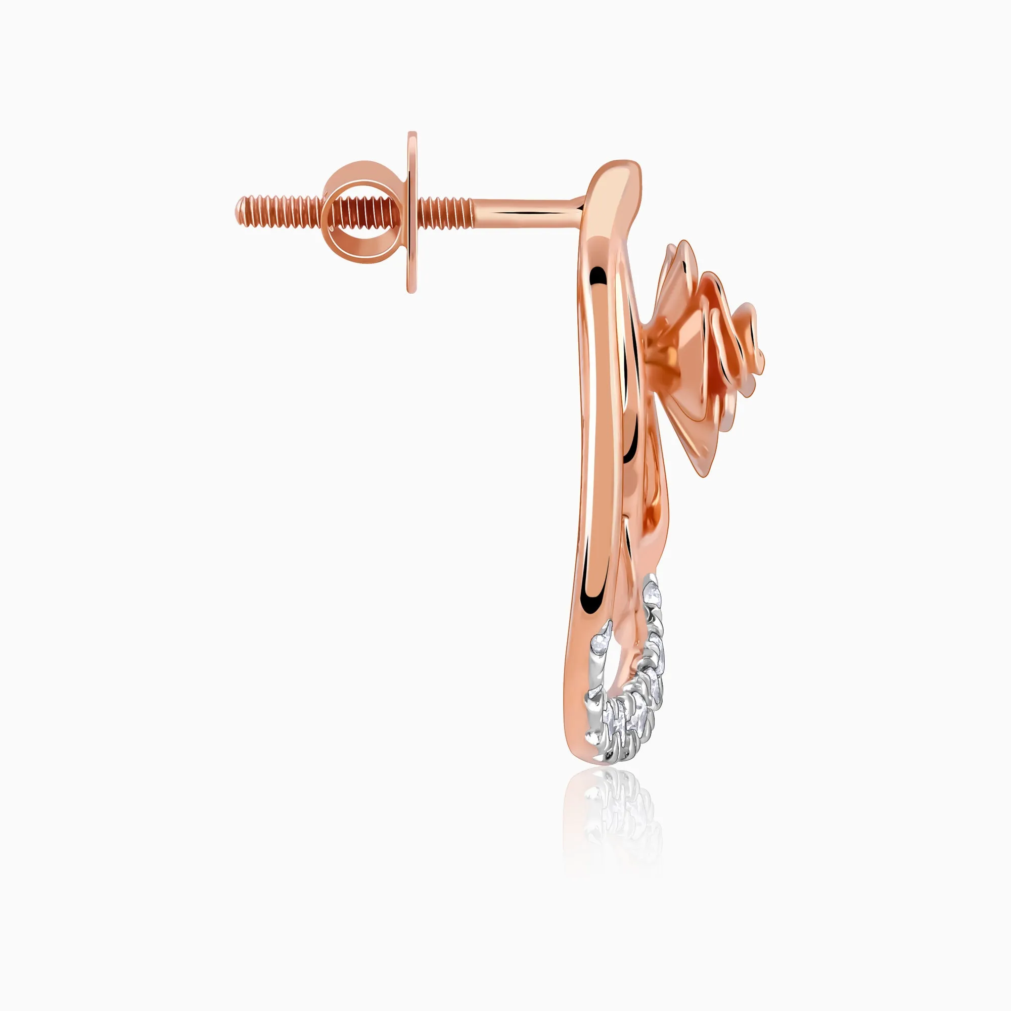 Rose Gold Blissful Shine Diamond Earrings Giva