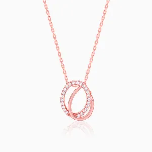 Rose Gold Bloom Ovate Pendant with Link Chain Giva