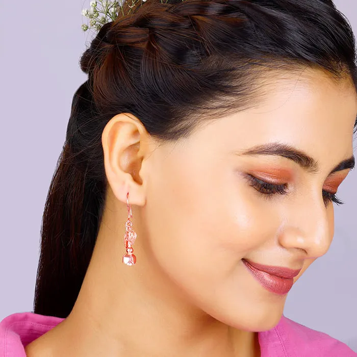 Rose Gold Blooming Brahma Earrings Giva
