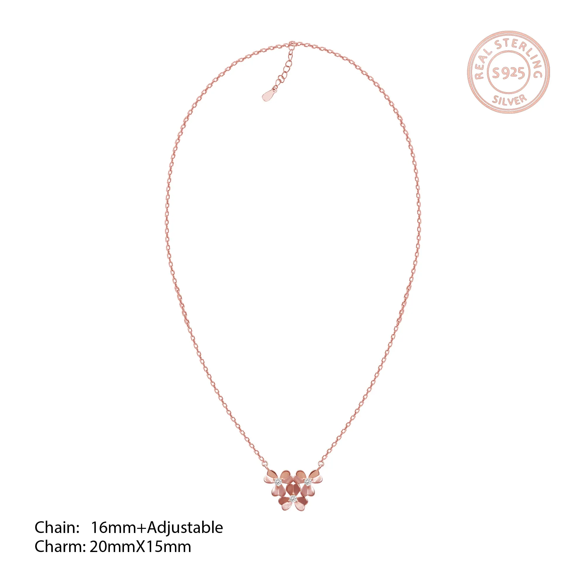 Rose Gold Blooming Flower Necklace Giva