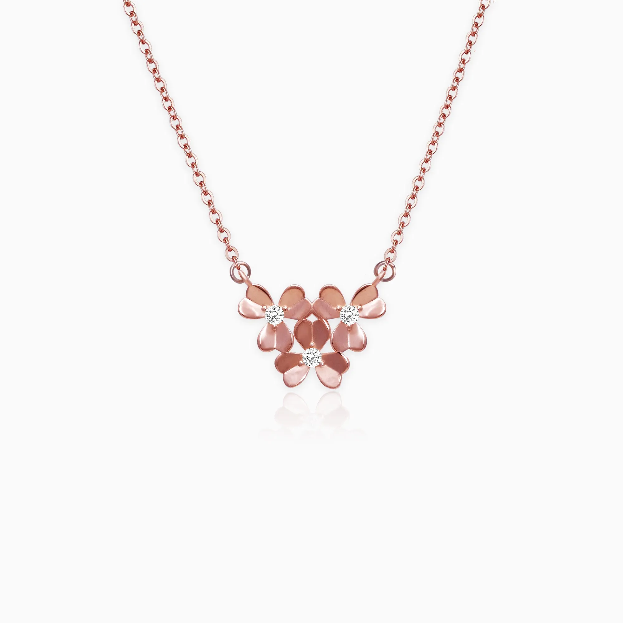 Rose Gold Blooming Flower Necklace Giva