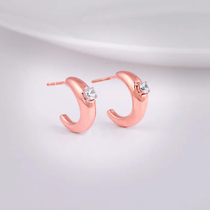 Rose Gold Blush Affair J Stud Earrings Giva