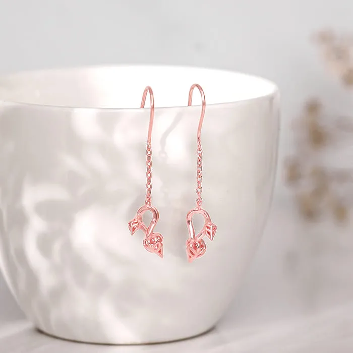 Rose Gold Brahma Kamal Bud Earrings Giva