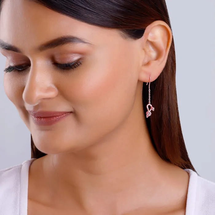 Rose Gold Brahma Kamal Bud Earrings Giva