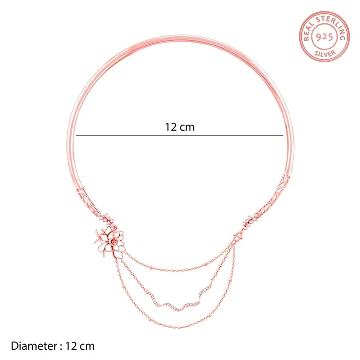 Rose Gold Brahma Kamal Statement Necklace Giva